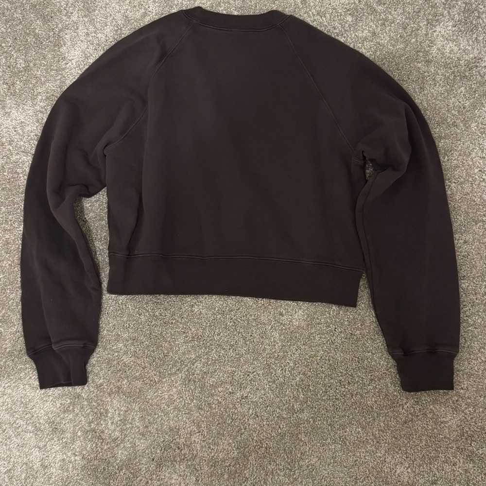 SKIMS Cozy Fleece Crewneck – XS | Dark Brown - Picture 2 of 4